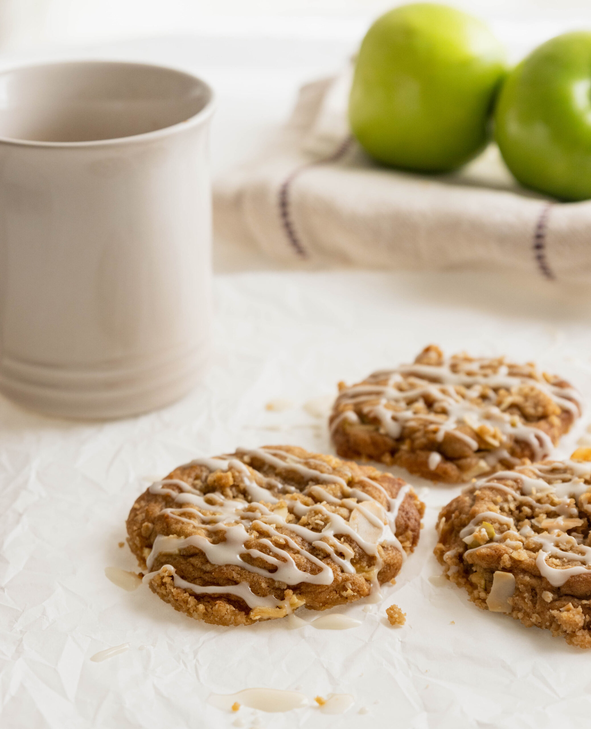 Apple Crisp Cookies with Honey Glaze - Washington Apples